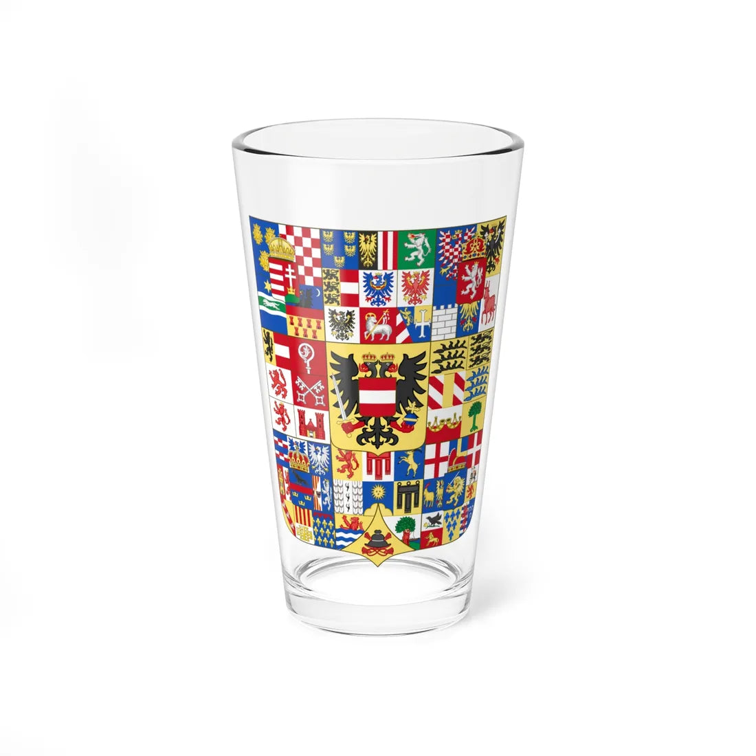Grand Arms of Francis II Holy Roman Emperor-Personal 1804-1806 (Austria) (Coat of Arms) Pint Glass 16oz 16oz - Go Mug Yourself