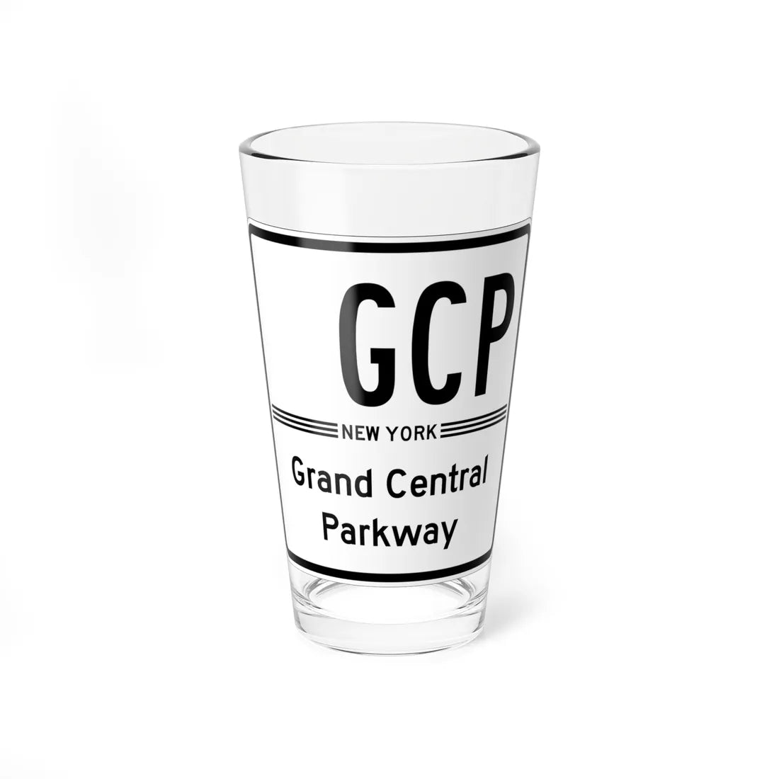 Grand Central Pkwy Shield free (New York) (Road Sign) Pint Glass 16oz 16oz - Go Mug Yourself