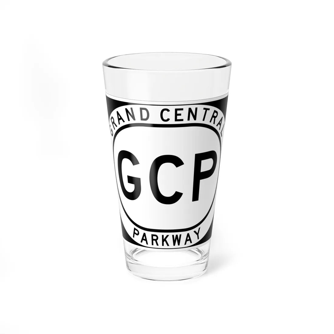 Grand Central Pkwy Shield (New York) (Road Sign) Pint Glass 16oz 16oz - Go Mug Yourself