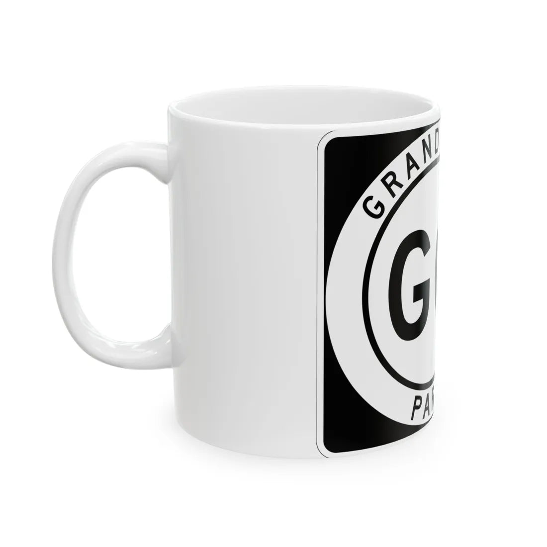 Grand Central Pkwy Shield (New York) (Road Sign) White Coffee Mug - Go Mug Yourself