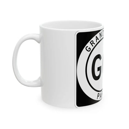 Grand Central Pkwy Shield (New York) (Road Sign) White Coffee Mug - Go Mug Yourself