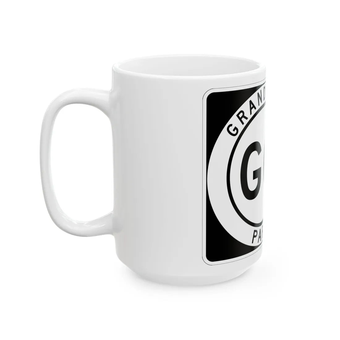 Grand Central Pkwy Shield (New York) (Road Sign) White Coffee Mug - Go Mug Yourself