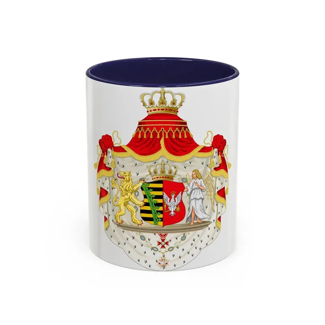 Grand Coat of Arms of Duchy of Warsaw - Accent Coffee Mug 11oz Navy - Go Mug Yourself