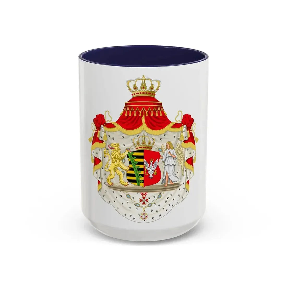Grand Coat of Arms of Duchy of Warsaw - Accent Coffee Mug 15oz Navy - Go Mug Yourself