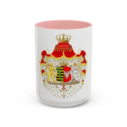 Grand Coat of Arms of Duchy of Warsaw - Accent Coffee Mug 15oz Pink - Go Mug Yourself