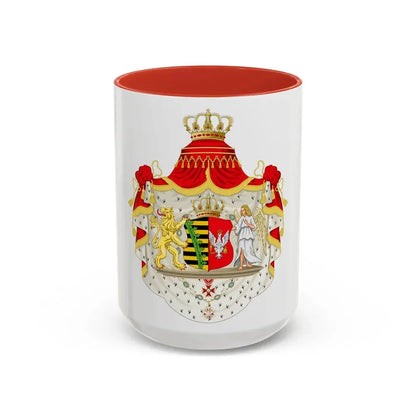 Grand Coat of Arms of Duchy of Warsaw - Accent Coffee Mug 15oz Red - Go Mug Yourself