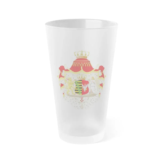 Grand Coat of Arms of Duchy of Warsaw - Frosted Pint Glass 16oz 16oz Frosted - Go Mug Yourself