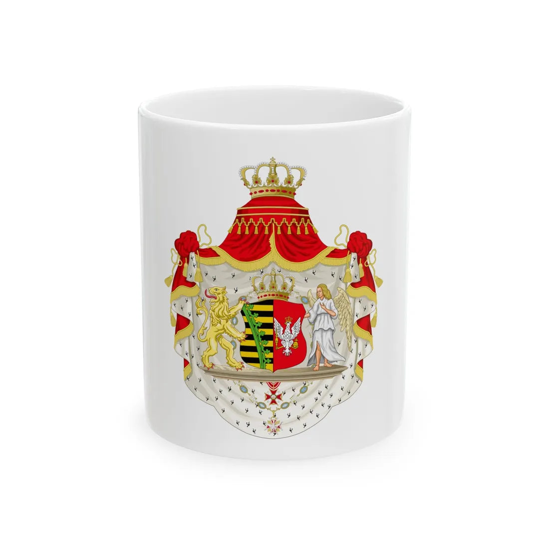 Grand Coat of Arms of Duchy of Warsaw - White Coffee Mug 11oz - Go Mug Yourself