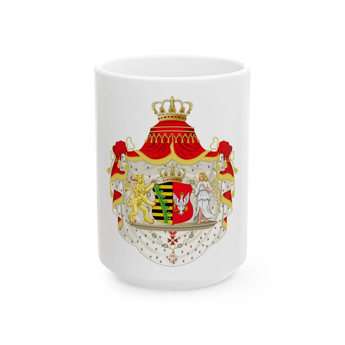 Grand Coat of Arms of Duchy of Warsaw - White Coffee Mug 15oz - Go Mug Yourself