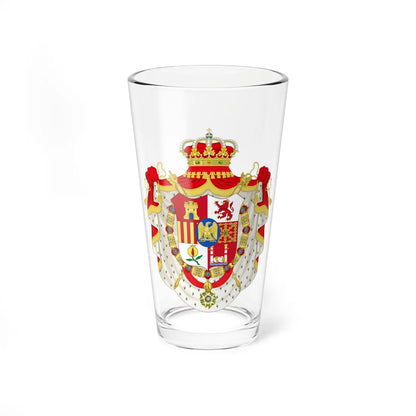 Grand Coat of Arms of Joseph Bonaparte as King of Spain (Spain) (Coat of Arms) Pint Glass 16oz 16oz - Go Mug Yourself