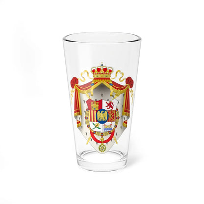 Grand Coat of Arms of Joseph Bonaparte as King of Spain type 2 (Spain) (Coat of Arms) Pint Glass 16oz 16oz - Go Mug Yourself