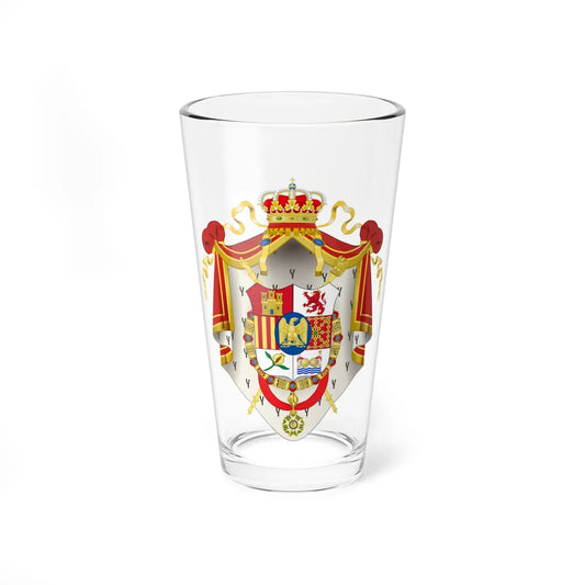 Grand Coat of Arms of Joseph Bonaparte as King of Spain type 2 (Spain) (Coat of Arms) Pint Glass 16oz 16oz - Go Mug Yourself