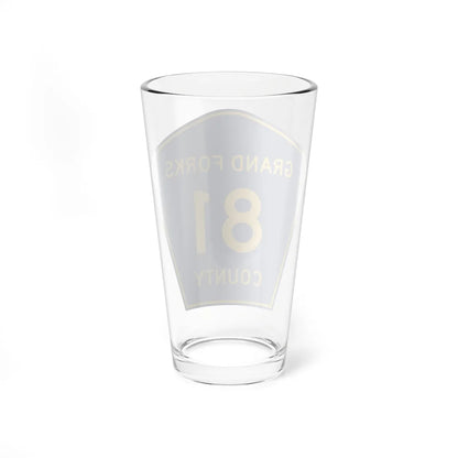 Grand Forks County Route 81 ND (North Dakota) (Road Sign) Pint Glass 16oz - Go Mug Yourself