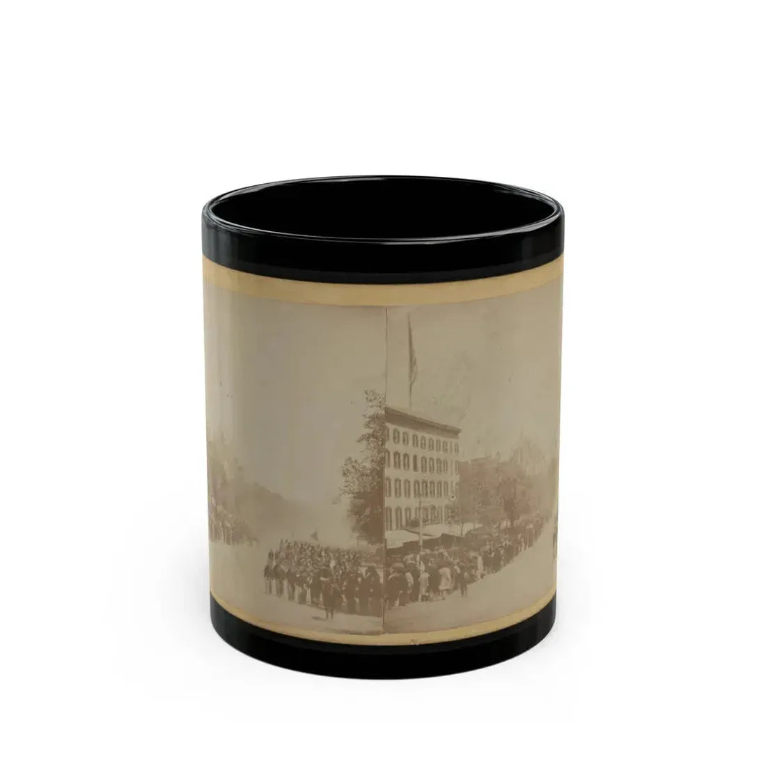 Grand Review Of The Great Veteran Armies Of Grant And Sherman At Washington, On The 23rd And 24th May, 1865 (U.S. Civil War) Black Coffee Mug 11oz - Go Mug Yourself