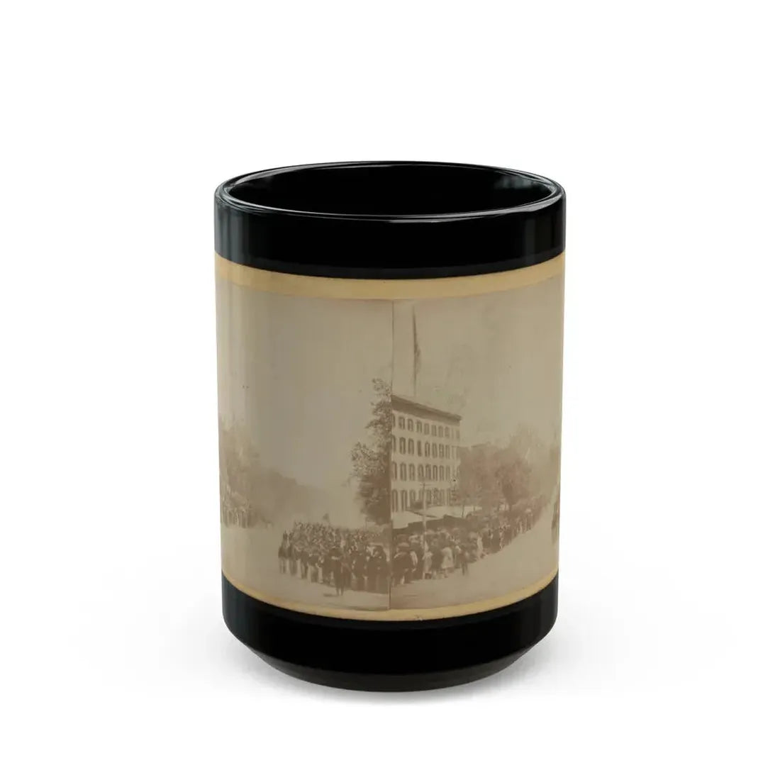 Grand Review Of The Great Veteran Armies Of Grant And Sherman At Washington, On The 23rd And 24th May, 1865 (U.S. Civil War) Black Coffee Mug 15oz - Go Mug Yourself