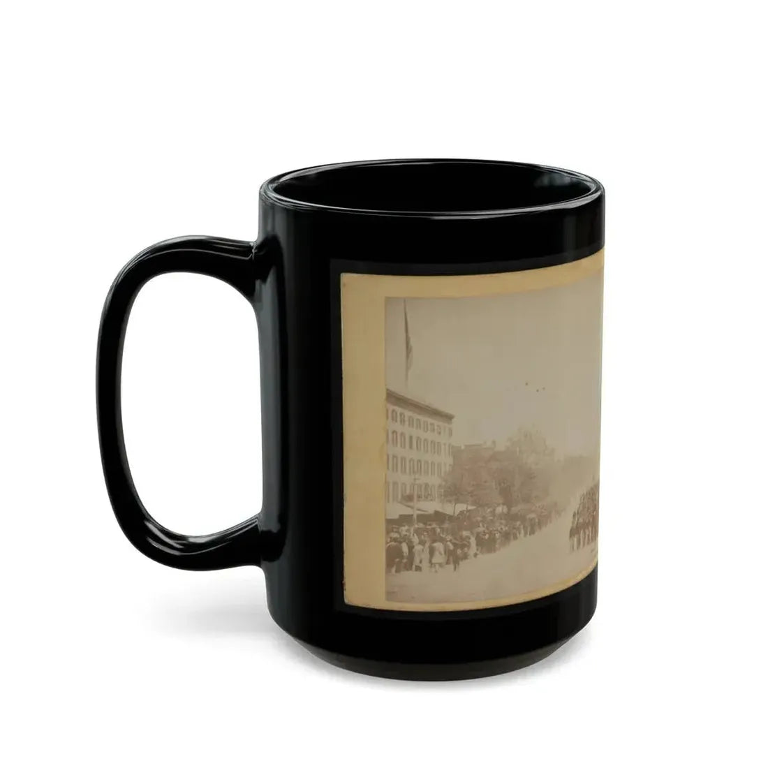 Grand Review Of The Great Veteran Armies Of Grant And Sherman At Washington, On The 23rd And 24th May, 1865 (U.S. Civil War) Black Coffee Mug - Go Mug Yourself