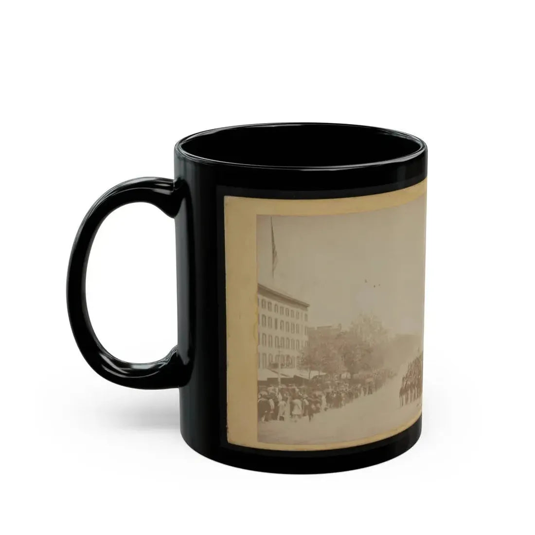 Grand Review Of The Great Veteran Armies Of Grant And Sherman At Washington, On The 23rd And 24th May, 1865 (U.S. Civil War) Black Coffee Mug - Go Mug Yourself