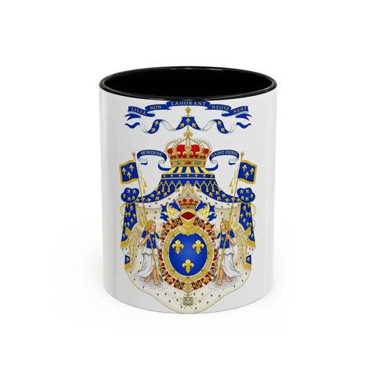 Grand Royal Coat of Arms of France - Accent Coffee Mug 11oz Black - Go Mug Yourself