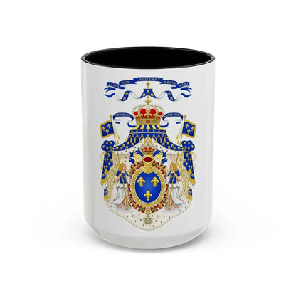 Grand Royal Coat of Arms of France - Accent Coffee Mug 15oz Black - Go Mug Yourself
