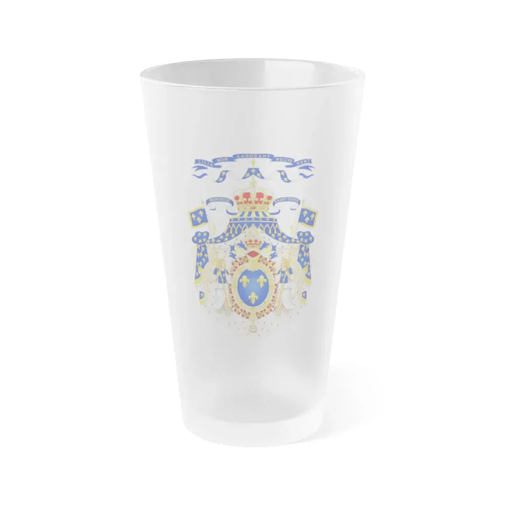 Grand Royal Coat of Arms of France - Frosted Pint Glass 16oz Default Title - Go Mug Yourself