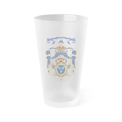Grand Royal Coat of Arms of France - Frosted Pint Glass 16oz Default Title - Go Mug Yourself