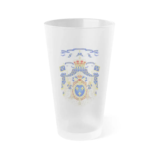 Grand Royal Coat of Arms of France - Frosted Pint Glass 16oz Default Title - Go Mug Yourself