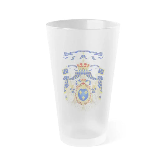 Grand Royal Coat of Arms of France - Frosted Pint Glass 16oz Default Title - Go Mug Yourself