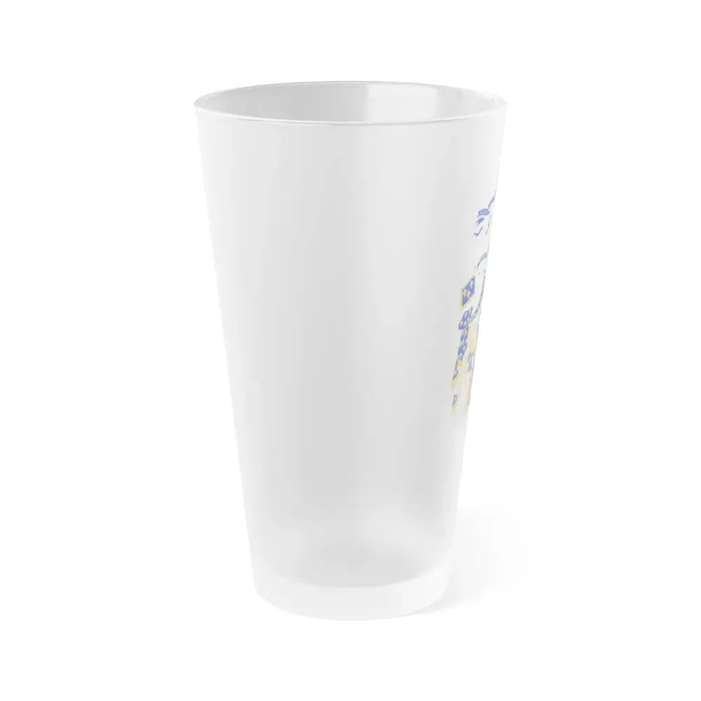 Grand Royal Coat of Arms of France - Frosted Pint Glass 16oz - Go Mug Yourself