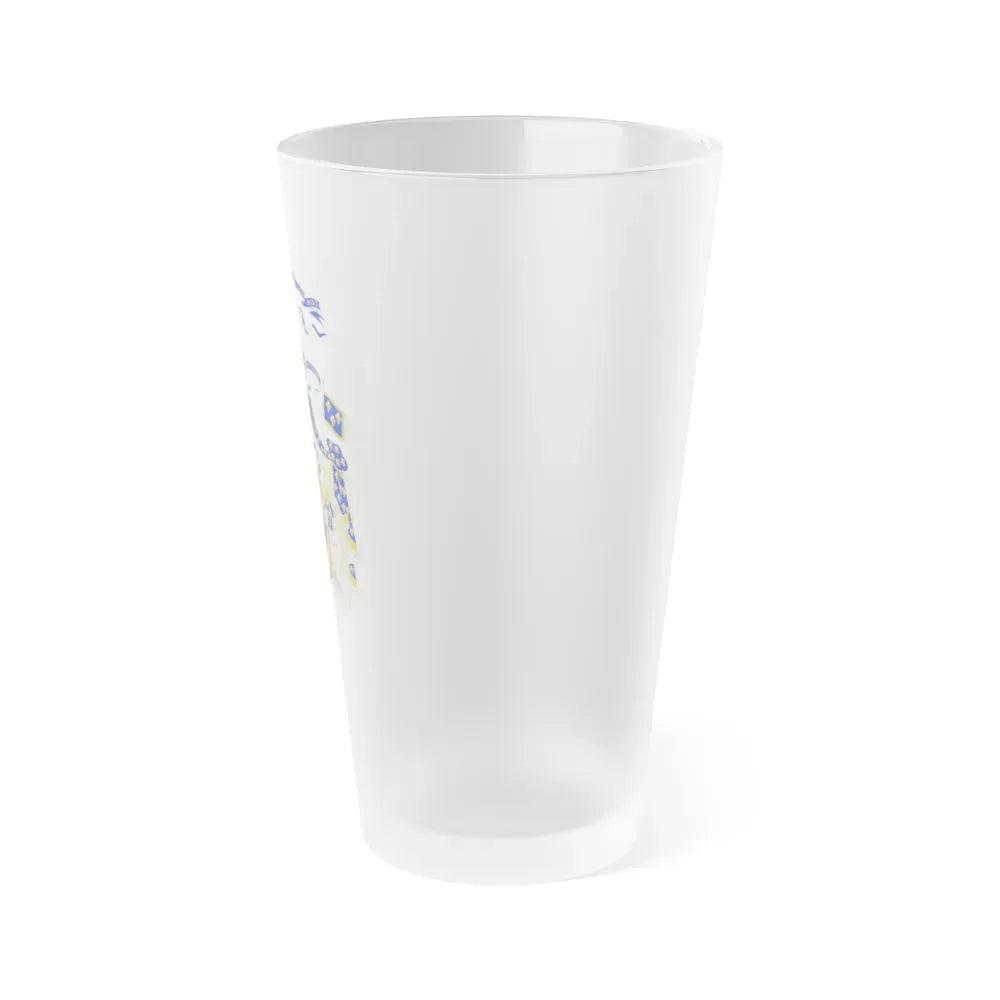 Grand Royal Coat of Arms of France - Frosted Pint Glass 16oz - Go Mug Yourself