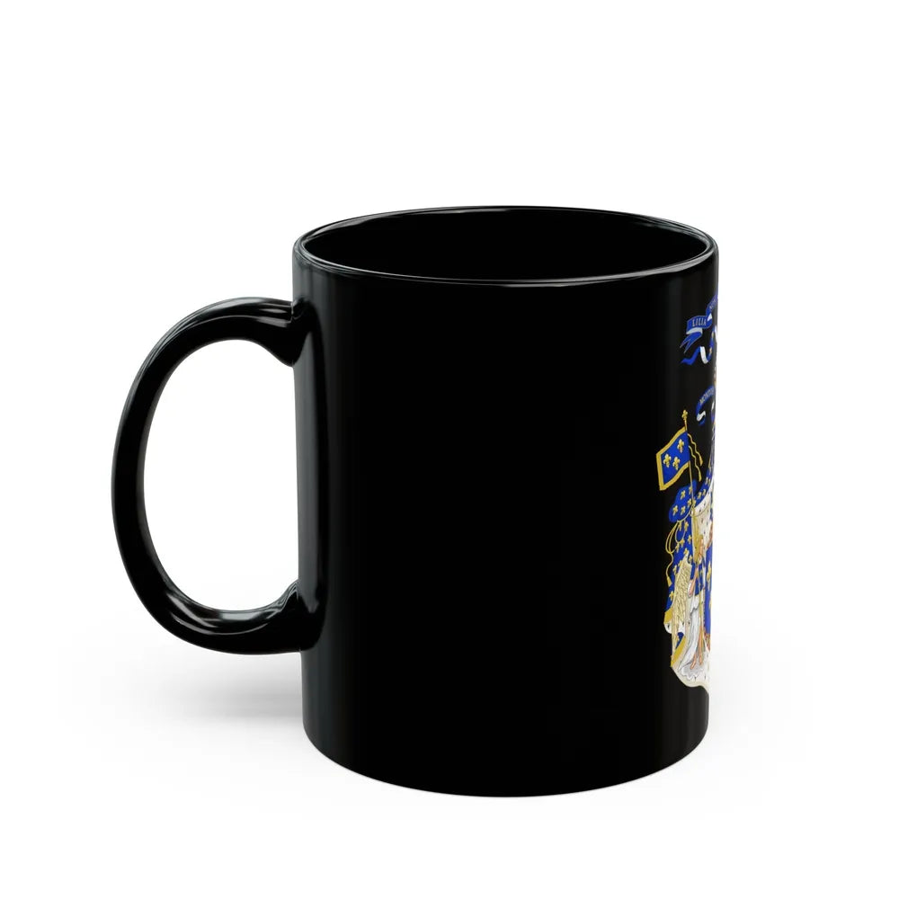 Grand Royal Coat of Arms of France & Navarre - Black Coffee Mug-Go Mug Yourself