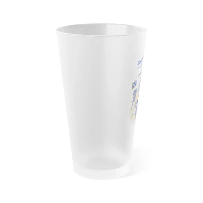Grand Royal Coat of Arms of France & Navarre - Frosted Pint Glass 16oz - Go Mug Yourself