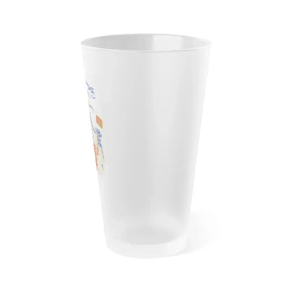 Grand Royal Coat of Arms of France & Navarre - Frosted Pint Glass 16oz - Go Mug Yourself