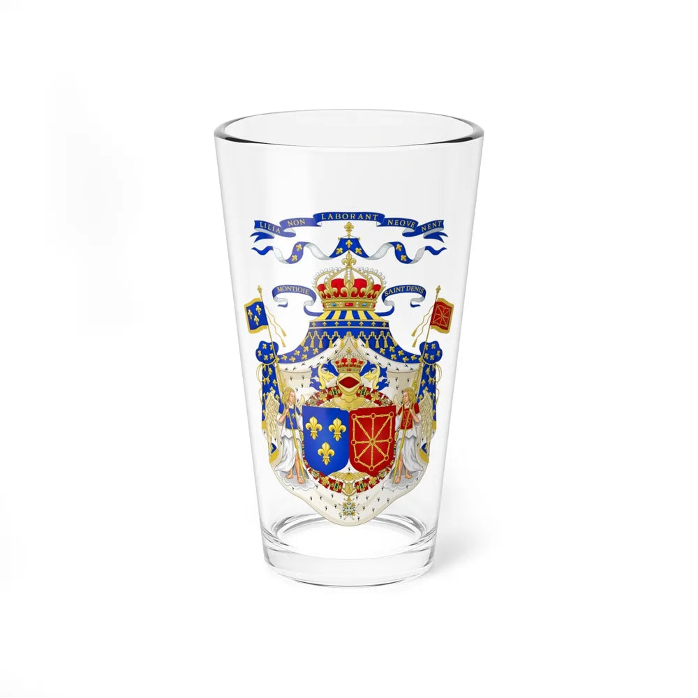 Grand Royal Coat of Arms of France & Navarre - Pint Glass 16oz-16oz-Go Mug Yourself