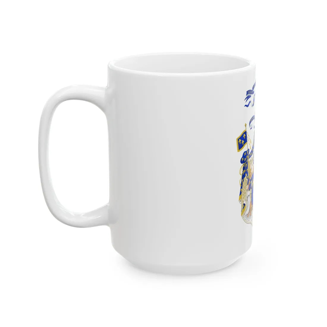 Grand Royal Coat of Arms of France & Navarre - White Coffee Mug - Go Mug Yourself
