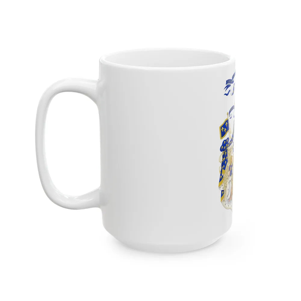 Grand Royal Coat of Arms of France - White Coffee Mug-Go Mug Yourself