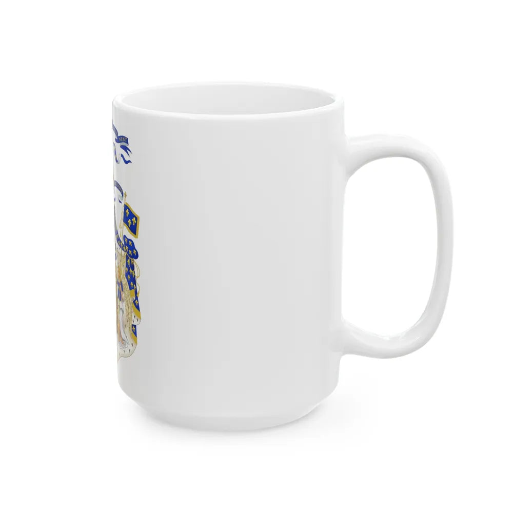 Grand Royal Coat of Arms of France - White Coffee Mug-Go Mug Yourself