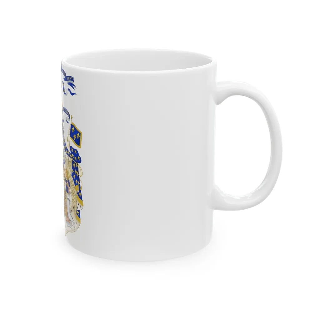 Grand Royal Coat of Arms of France - White Coffee Mug-Go Mug Yourself