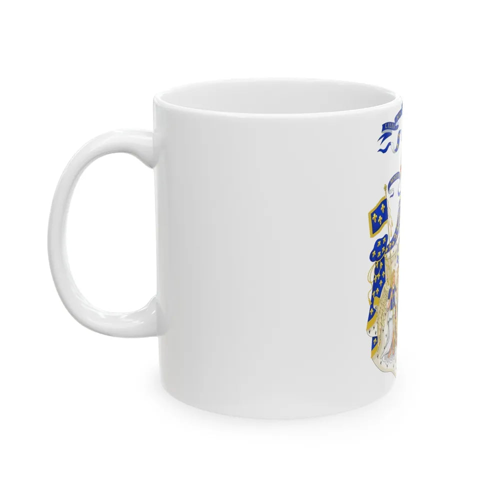 Grand Royal Coat of Arms of France - White Coffee Mug-Go Mug Yourself