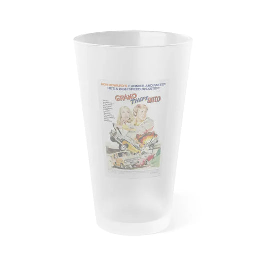 GRAND THEFT AUTO 1977 Movie Poster - Frosted Pint Glass 16oz Default Title - Go Mug Yourself