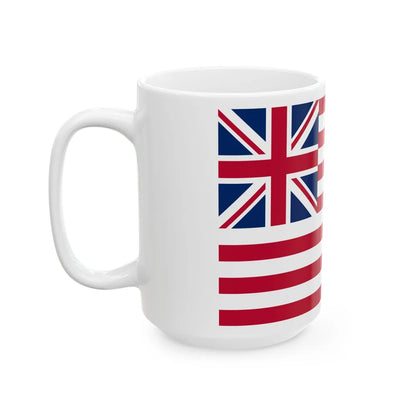 Grand Union Flag with Modern Union Jack (United States) White Coffee Mug - Go Mug Yourself