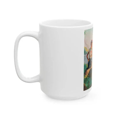 Grandma at the Weenie Roast, c. 1955 - White Coffee Mug - Go Mug Yourself
