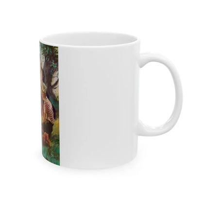 Grandma at the Weenie Roast, c. 1955 - White Coffee Mug-Go Mug Yourself