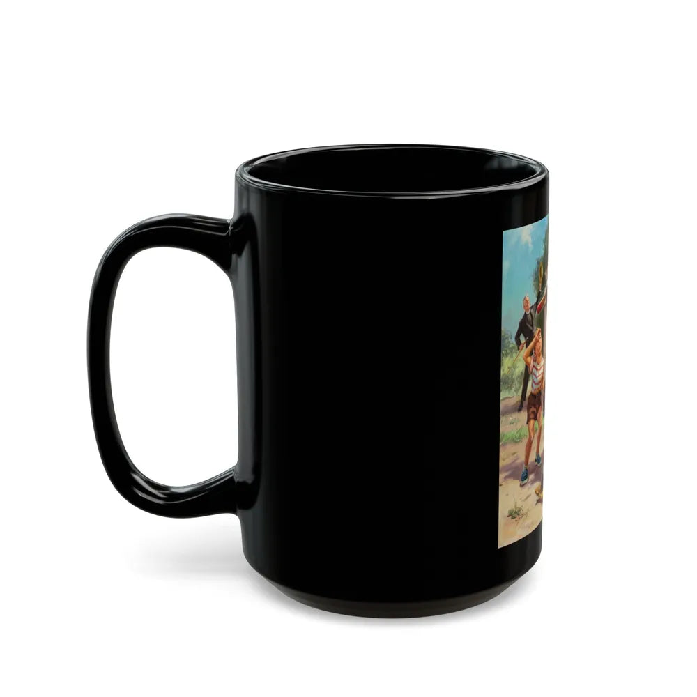 Grandma Hits a Home Run - Black Coffee Mug-Go Mug Yourself