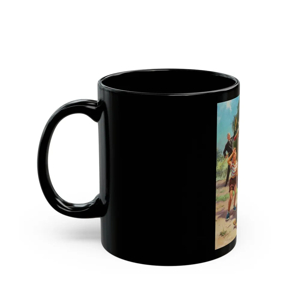 Grandma Hits a Home Run - Black Coffee Mug-Go Mug Yourself