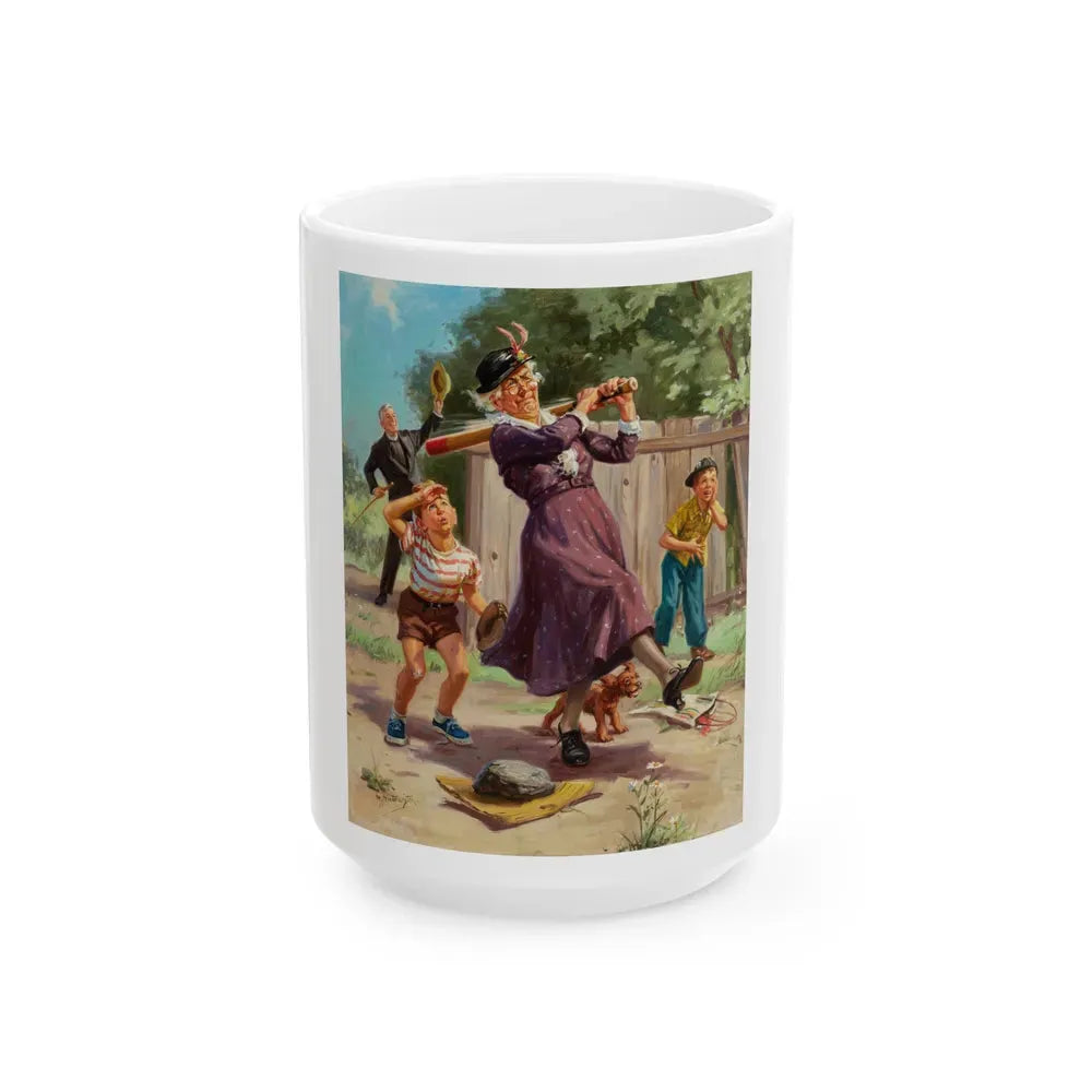 Grandma Hits a Home Run - White Coffee Mug 15oz - Go Mug Yourself