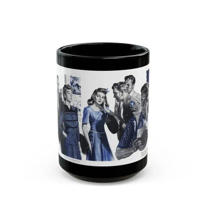 Grandma Isn't Playing (2), Cosmopolitan, October 1943 - Black Coffee Mug 15oz - Go Mug Yourself