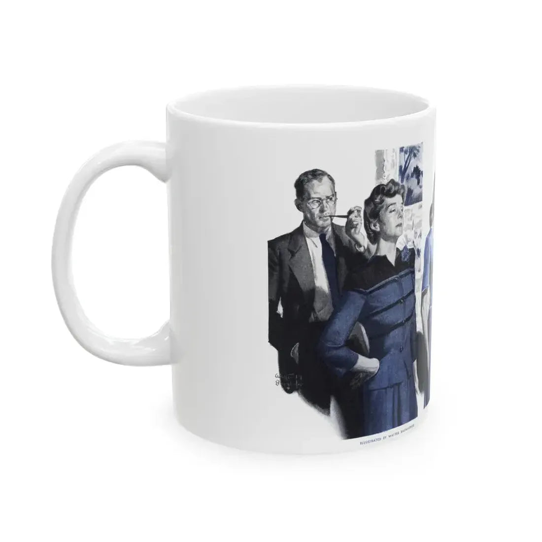 Grandma Isn't Playing (2), Cosmopolitan, October 1943 - White Coffee Mug - Go Mug Yourself