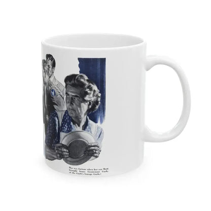 Grandma Isn't Playing (2), Cosmopolitan, October 1943 - White Coffee Mug - Go Mug Yourself