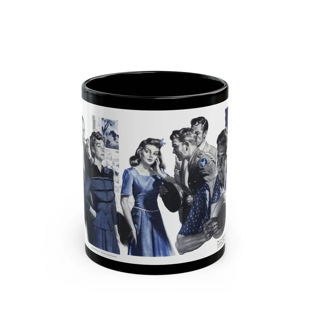 Grandma Isn't Playing (2), Cosmopolitan, October 1943 - Black Coffee Mug-11oz-Go Mug Yourself