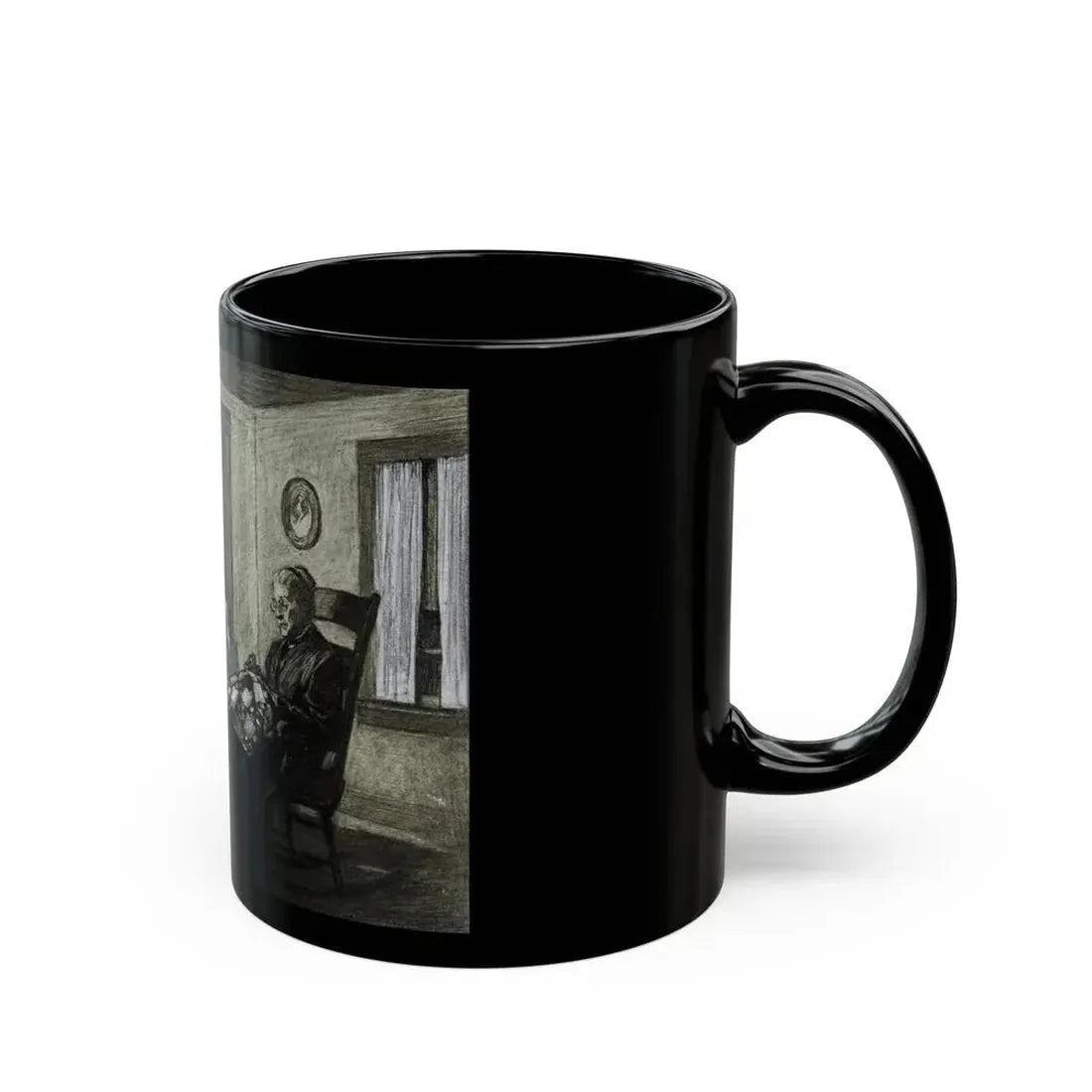 Grandmother's Rug, Redbook magazine, December 1926 - Black Coffee Mug - Go Mug Yourself